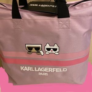 New with tags Karl lagerfeld lavender tote bag 13X!9X5